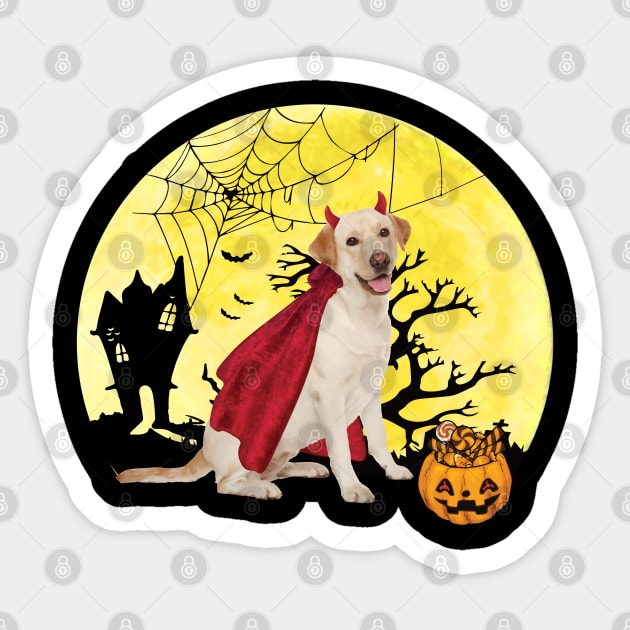 Happy Halloween Labrador Dogs Halloween Gift Sticker by Rene	Malitzki1a